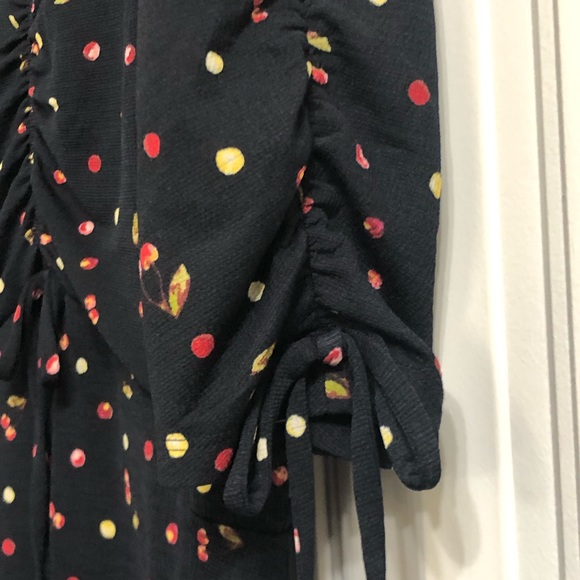 LC Lauren Conrad dress with ruched v-neck and ruched sleeve detail - Picture 4 of 4